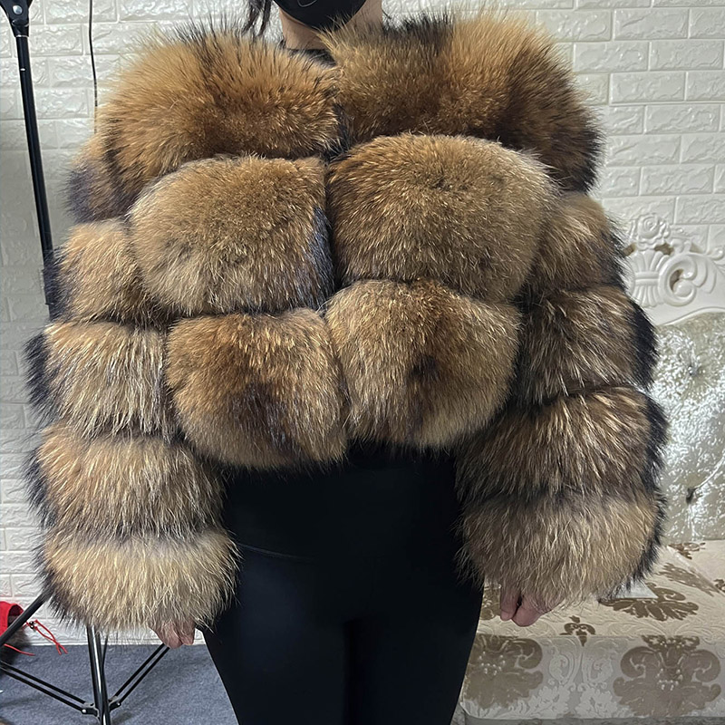 Winter Clothing For Plus Size Women - Plus size topos de pele marrom