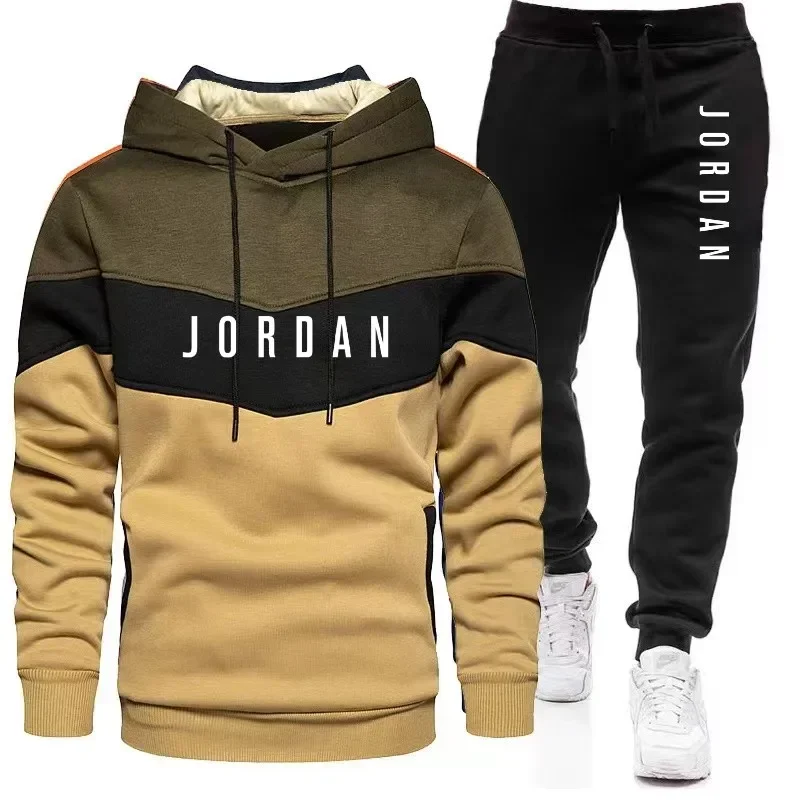 Quality Winter Clothing - Conjunto de Moletom Masculino Outono Inverno
