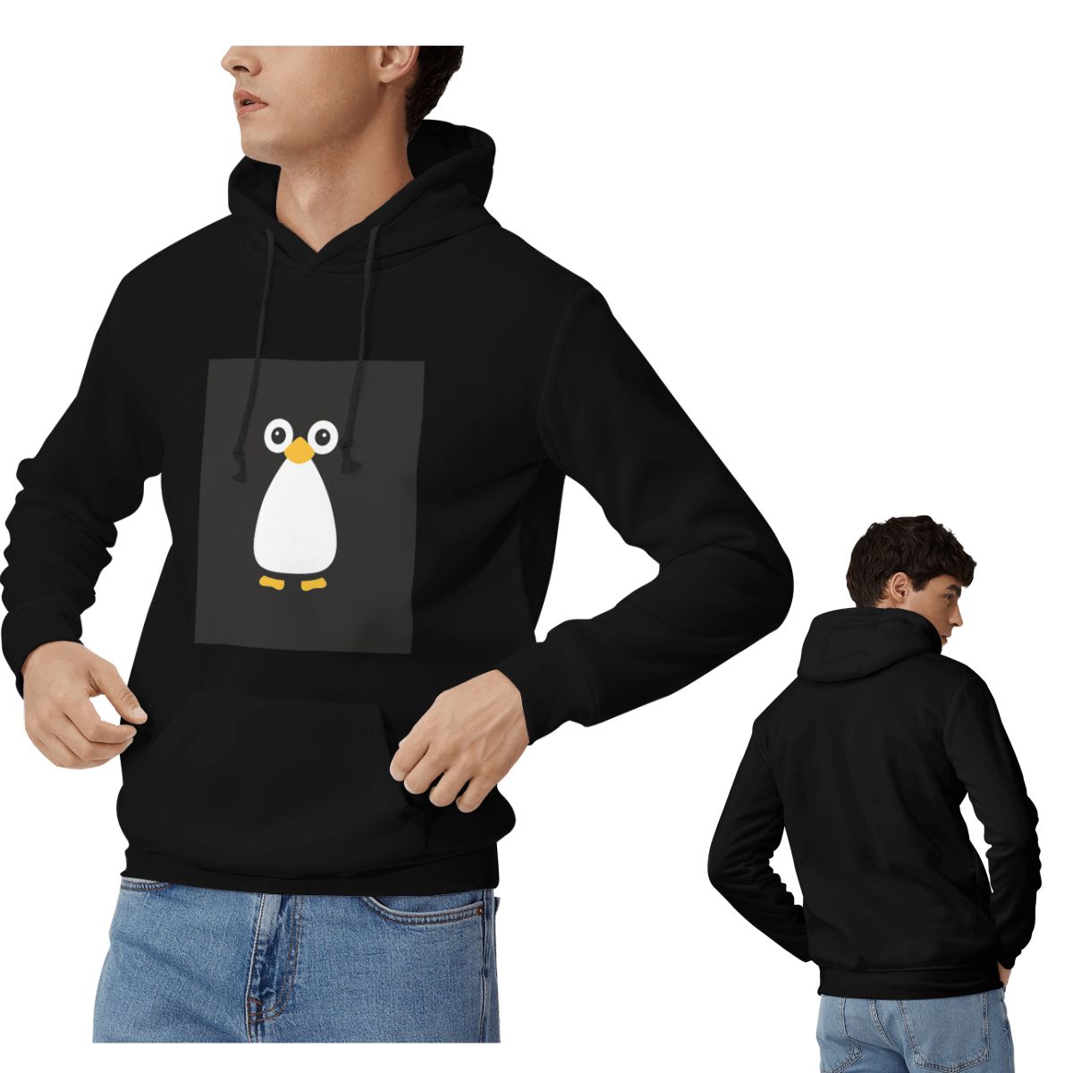 Winter Clothing Vector - Bonito vector pinguim hoodies das mulheres