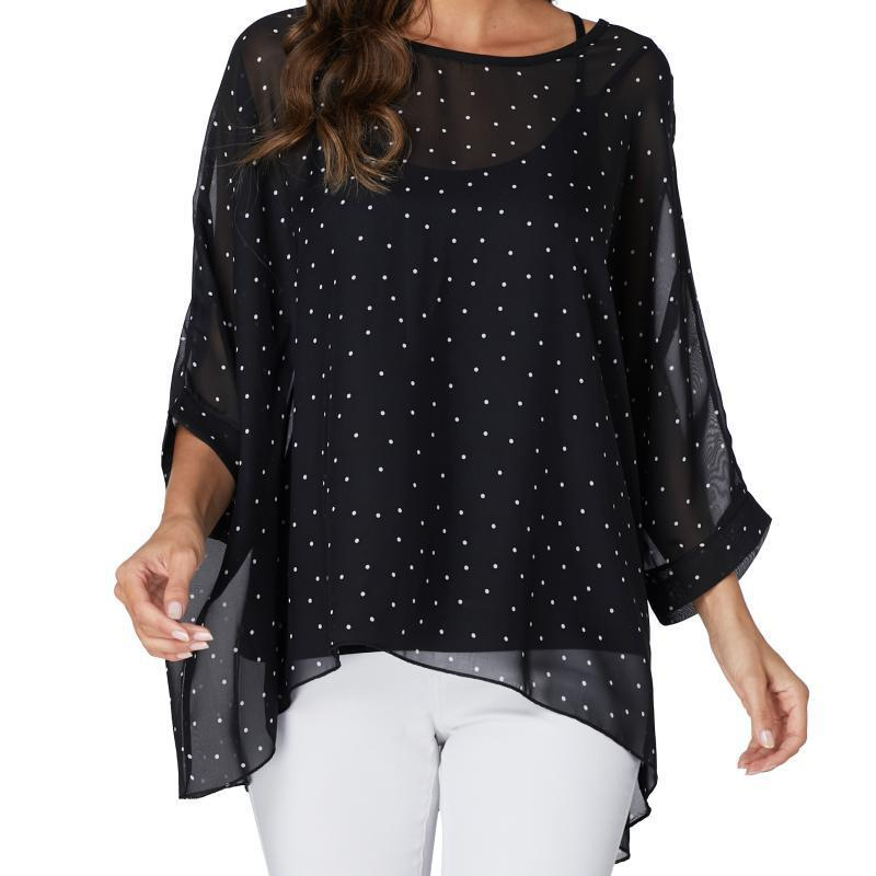 Winter Sun Clothing - 4325 moda feminina boêmio chiffon camisa