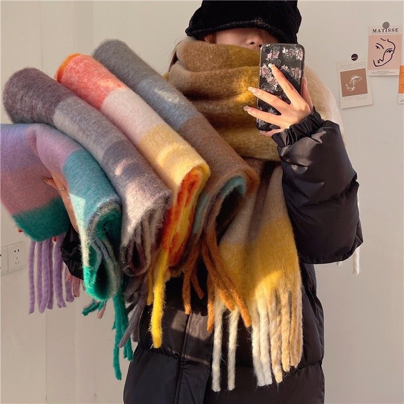 Cashmere Scarf Wrap - 2025new inverno grosso quente cachecol feminino