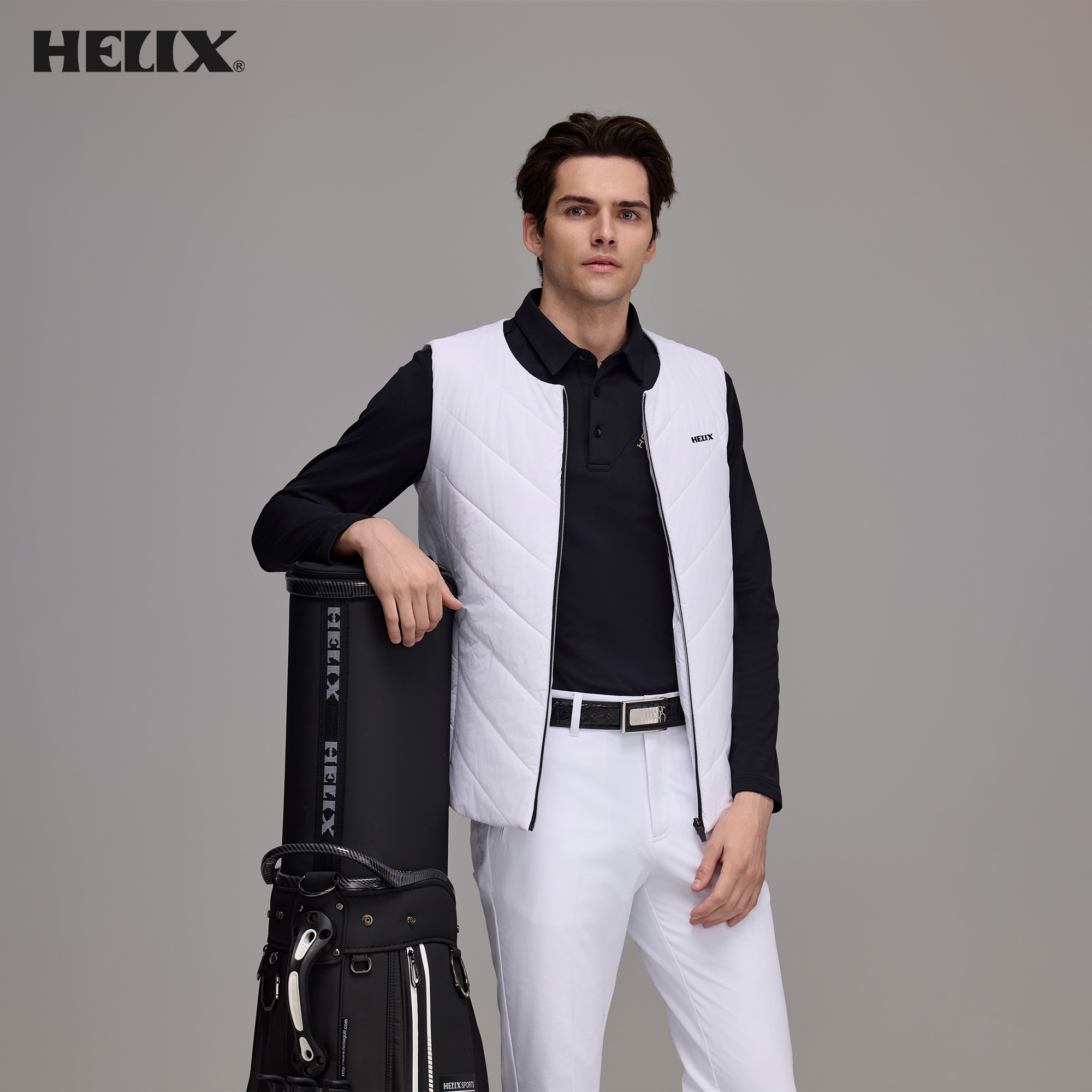 Winter Sun Clothing - Helix roupas de golfe camisa polo