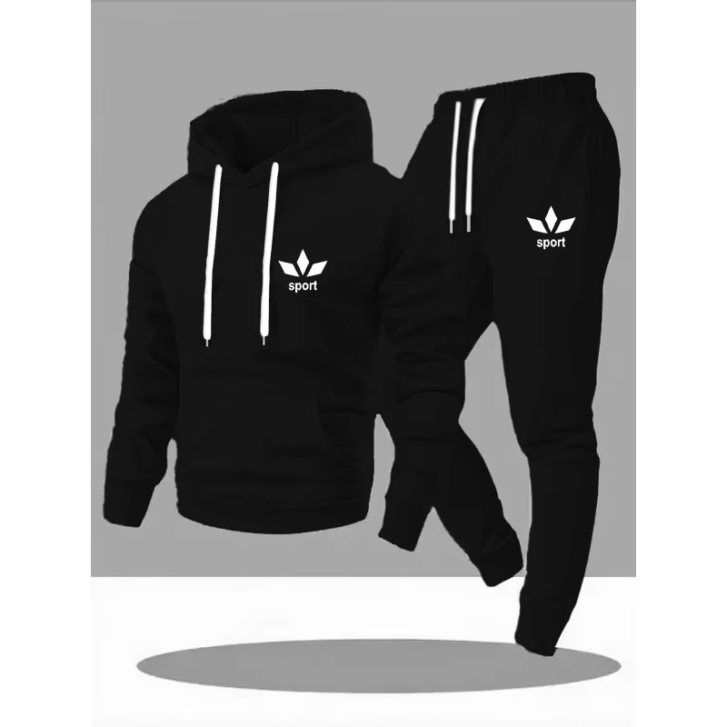 Winter Clothing Outdoor - Conjunto Masculino 2026: Moletom Esportivo Casual