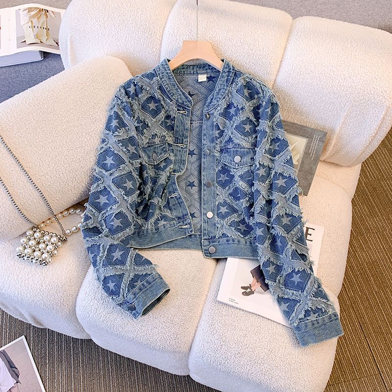 Winter Clothing Work - Casaco feminino denim casacos em torno