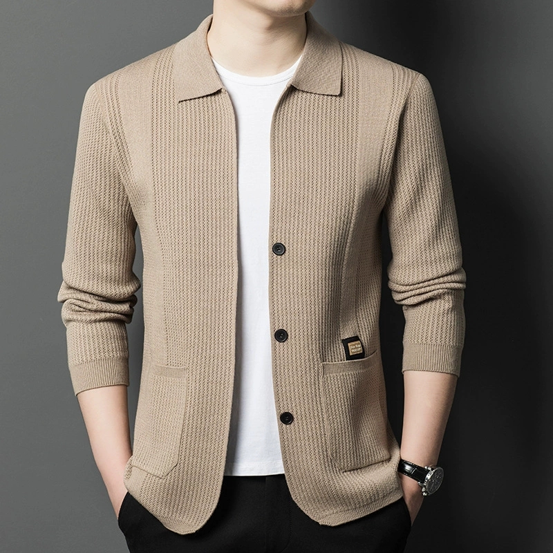 Wool Blend Coat - Cardigans Masculinos de Alta Qualidade em