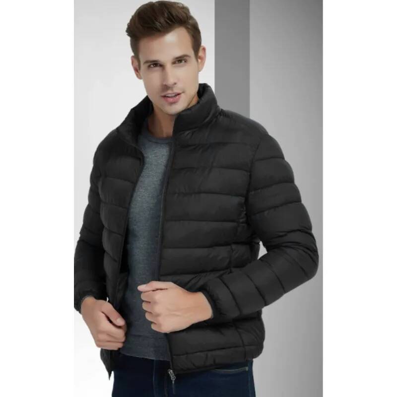 Winter Clothing Taiwan - Casaco Parka Casual com Gola Alta,