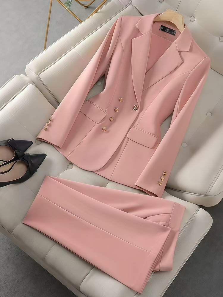 Winter Clothing Factory Outlet - Conjunto de temperamento feminino, 2 peças,