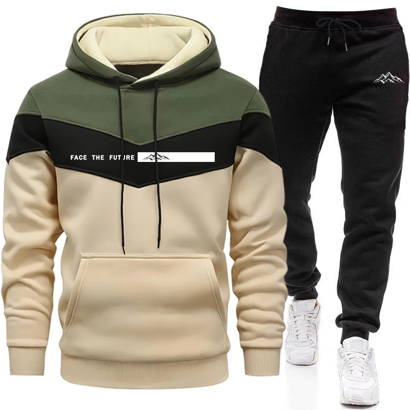 Winter Clothing Outdoor - Novo Conjunto de Moletom Masculino para