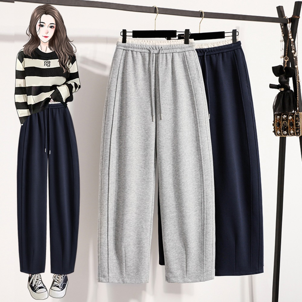 Winter Clothing For Plus Size Women - Casual cintura alta emendado tubo reto