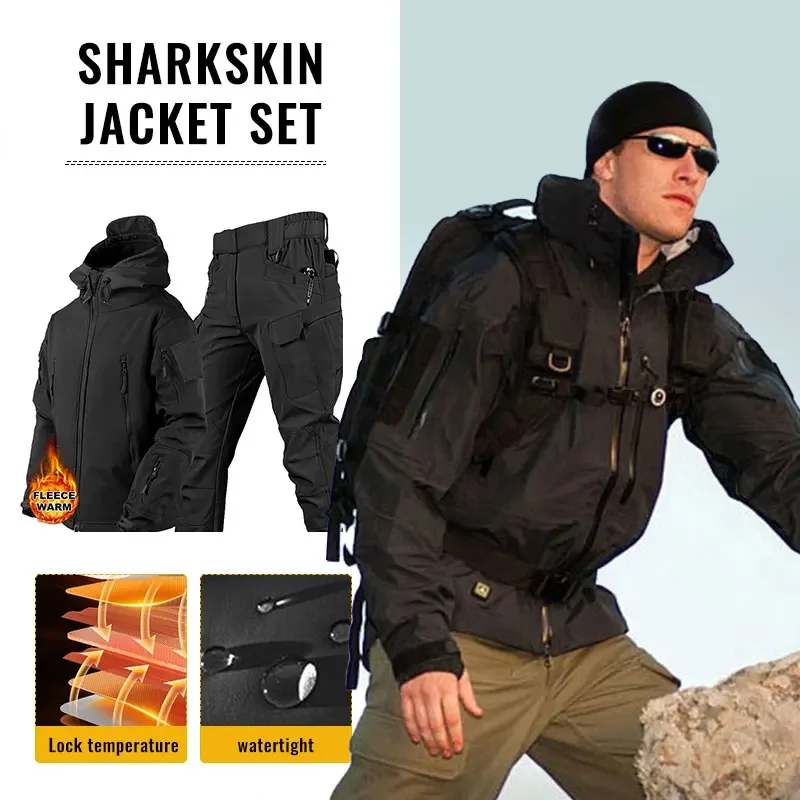 Winter Clothing Work - Conjunto de treino de veludo masculino