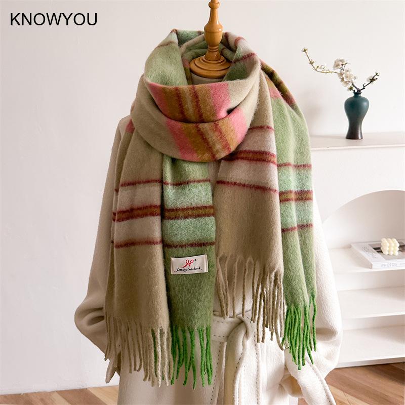 Cashmere Scarf Wrap - 2026 inverno grosso quente cachecol feminino