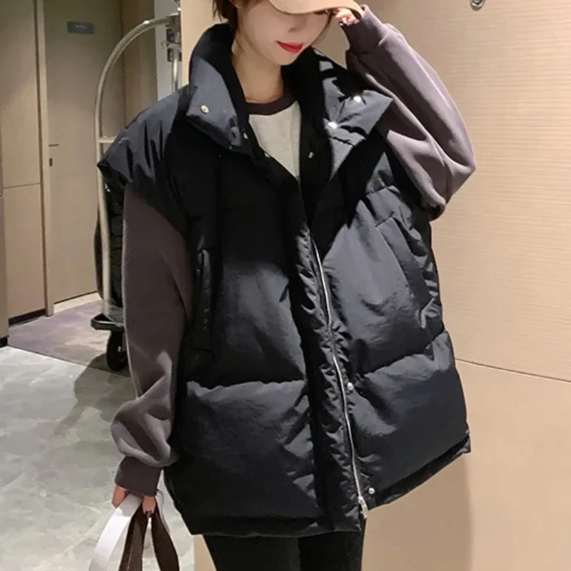 Winter Clothing Work - Colete Feminino de Cor Sólida com