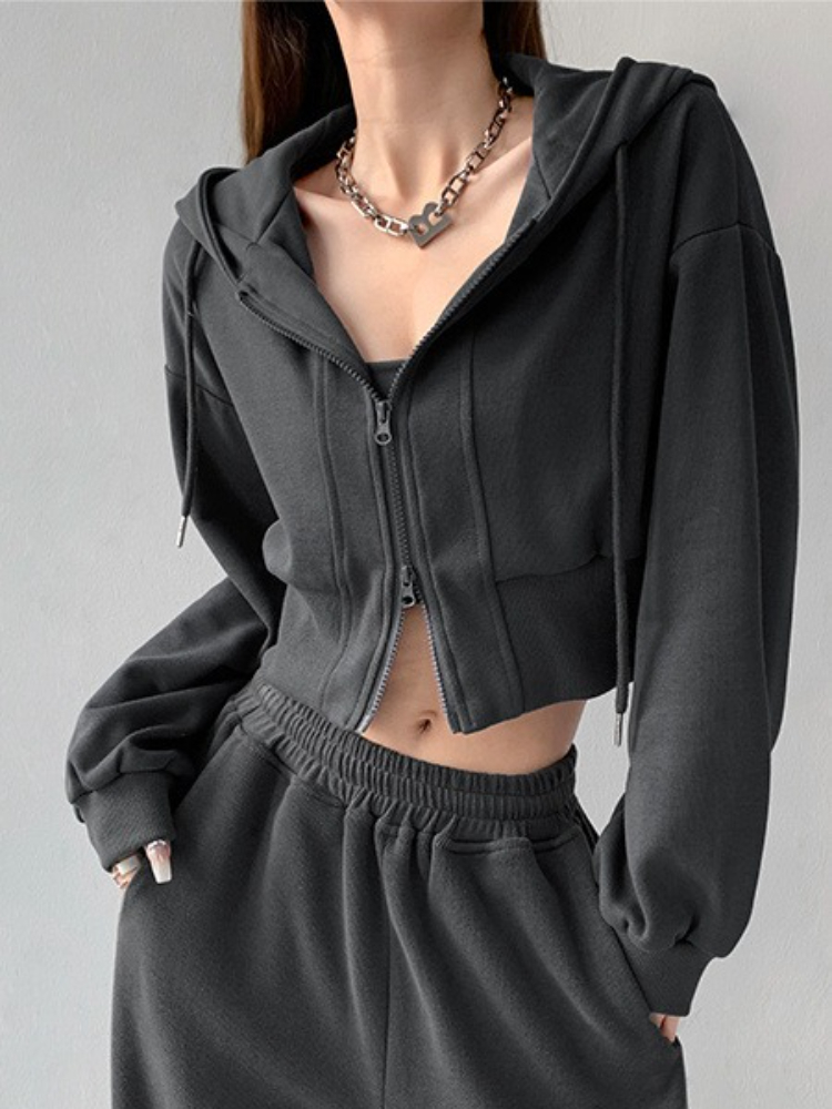 Winter Clothing Essentials For Women - Moletom com capuz feminino com zíper