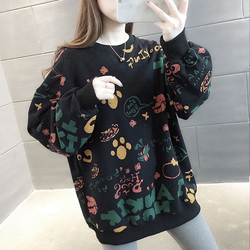 Winter Clothing Essentials For Women - Casual impresso solto moletom feminino y2k