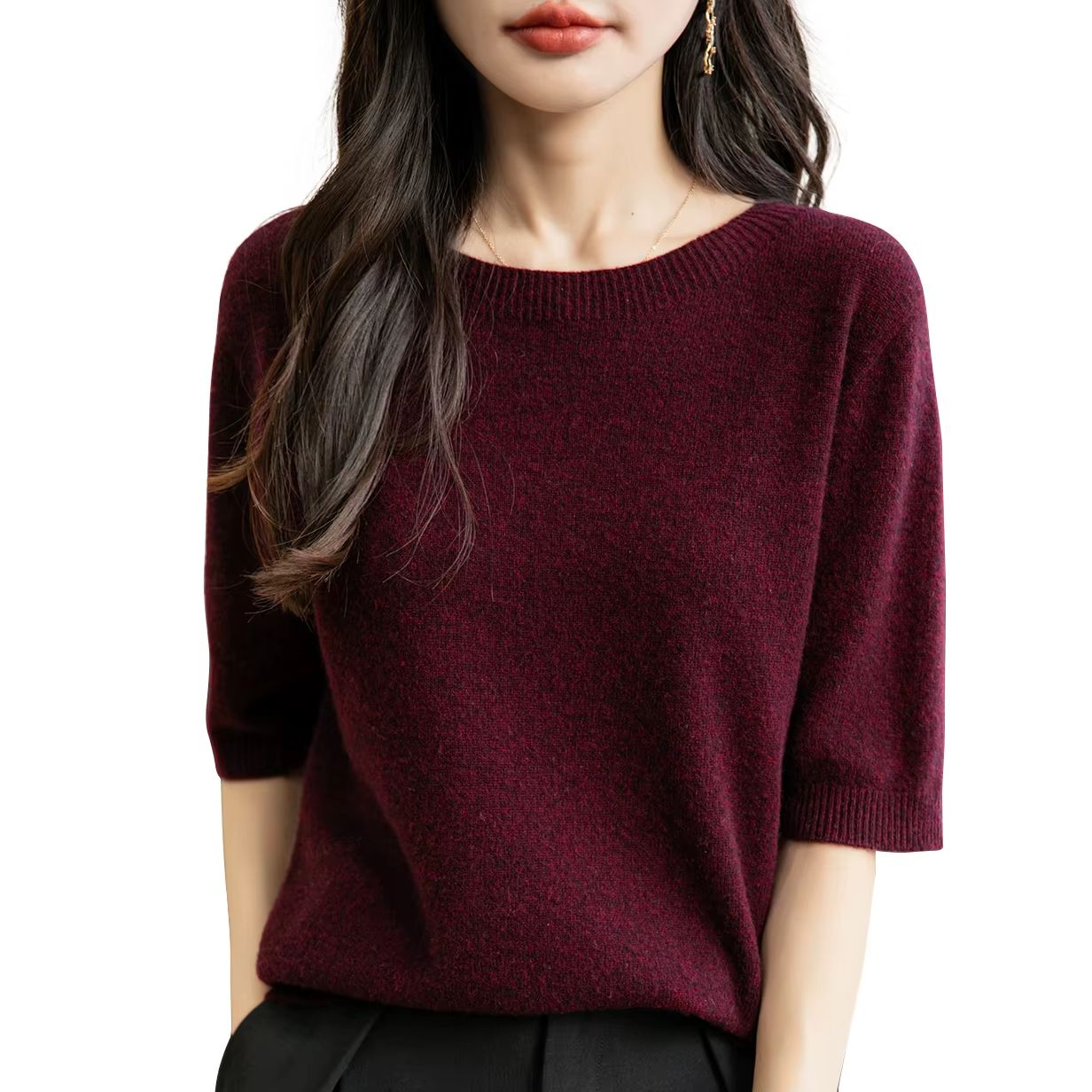 Winter Clothing Factory Outlet - Tops femininos roupas 100% lã merino