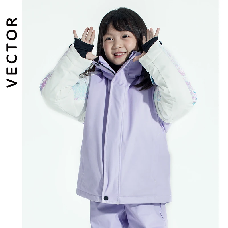 Winter Clothing Vector - VECTOR-Roupa de neve impermeável infantil, roupas