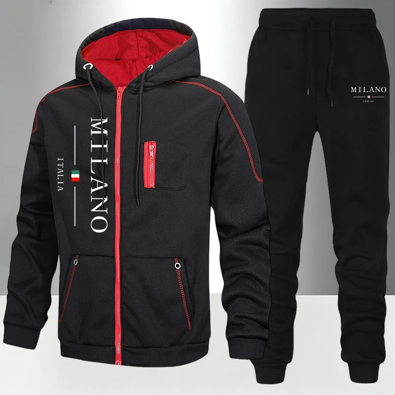 Winter Clothing Outdoor - Conjunto Masculino de Moda Italiana: Casaco