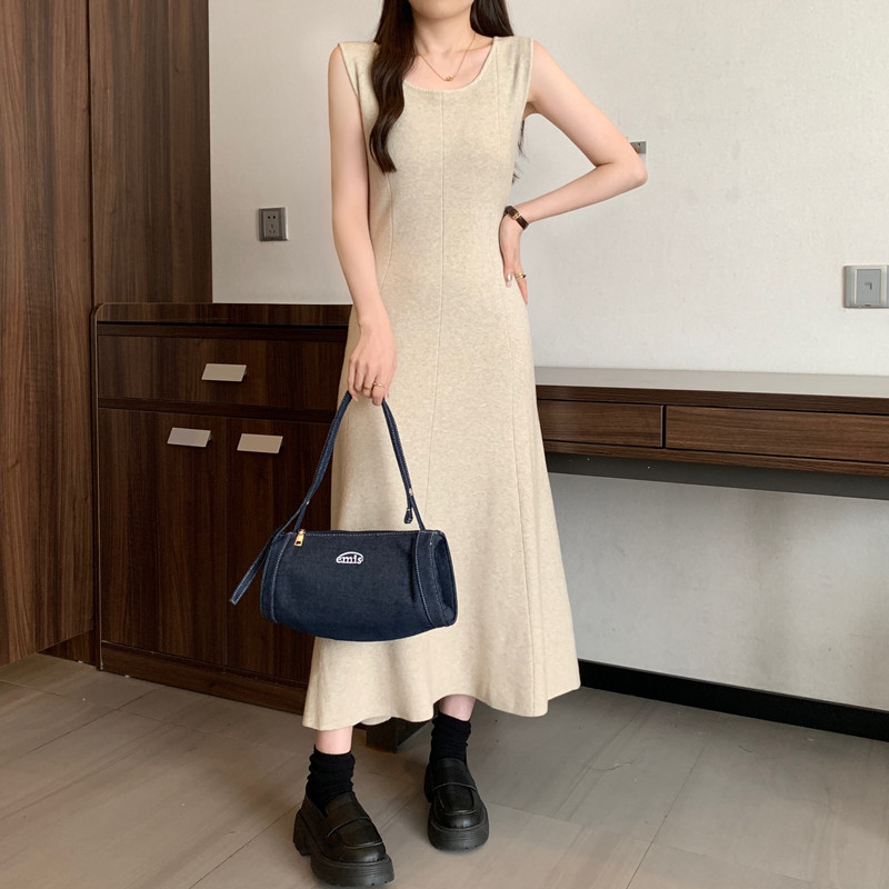 Winter Clothing For Plus Size Women - Elegante sólido sem mangas malha vintage