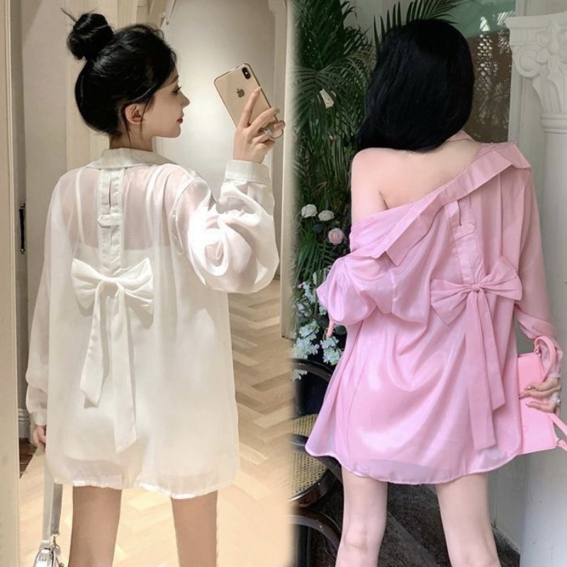Camisa Feminina com Laço e Pro - Winter Sun Clothing avaliação e preço
