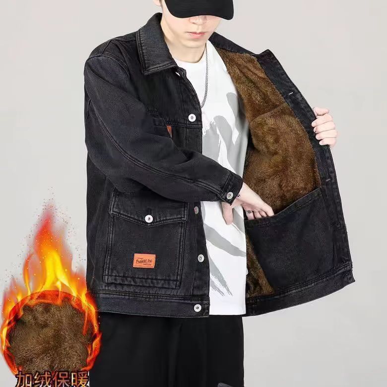 Jaqueta jeans masculina com is - Winter Clothing Work avaliação e preço