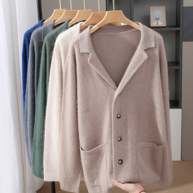 Novo cardigan de lã de vison m - Wool Blend Coat avaliação e preço