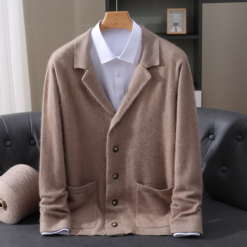 Novo cardigan de lã de vison m - Wool Blend Coat avaliação e preço