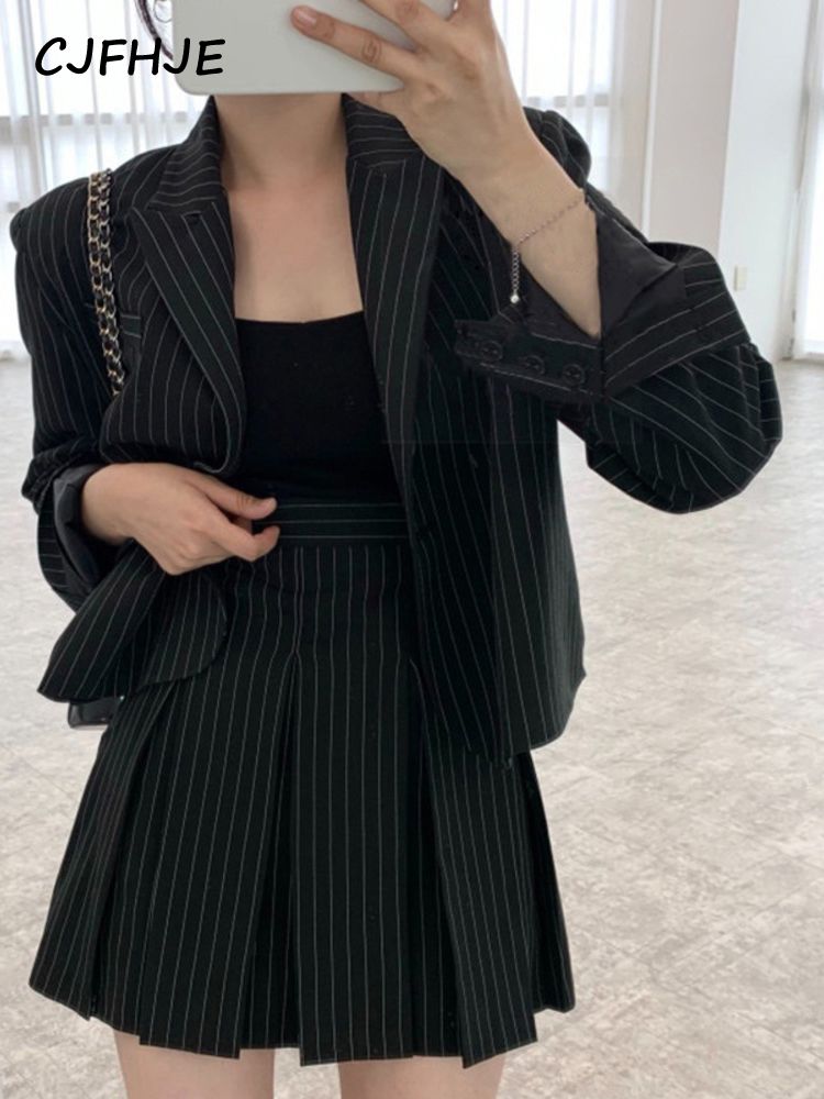 CJFHJE-Blazer listrado para mu - Winter Wear Clothes avaliação e preço
