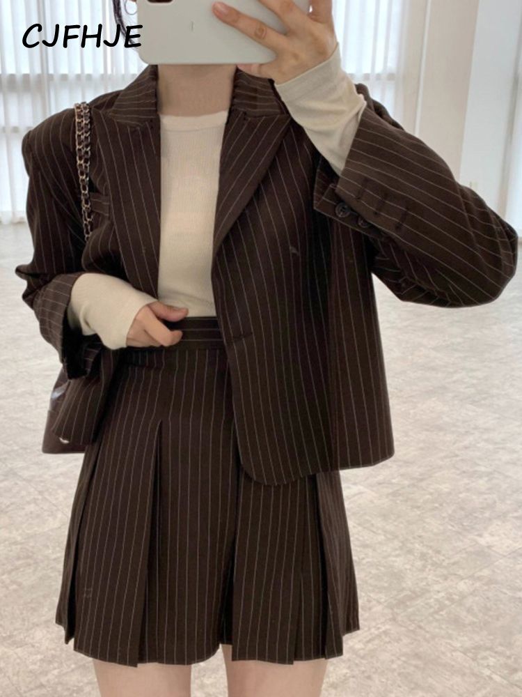 CJFHJE-Blazer listrado para mu - Winter Wear Clothes avaliação e preço