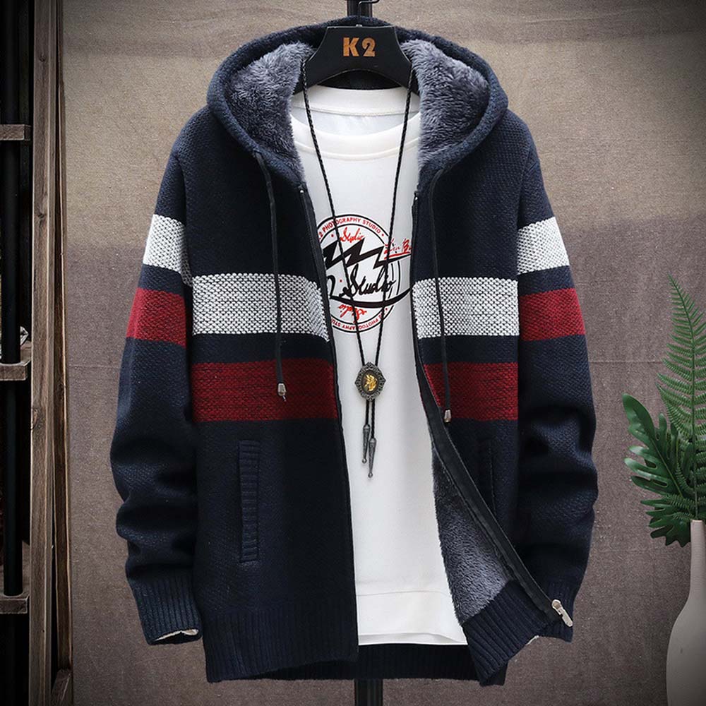 Camisola listrada masculina ca - Wool Blend Coat avaliação e preço