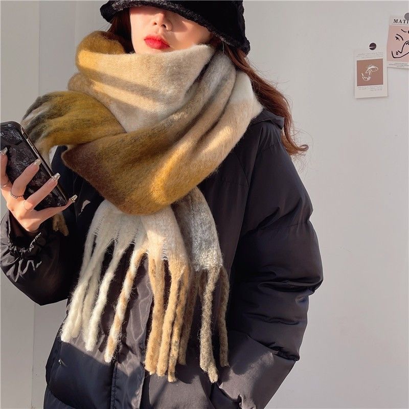 2025new inverno grosso quente  - Cashmere Scarf Wrap avaliação e preço