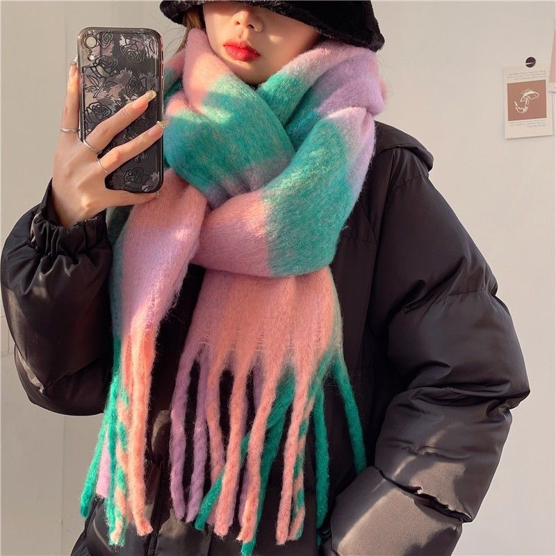 2025new inverno grosso quente  - Cashmere Scarf Wrap avaliação e preço