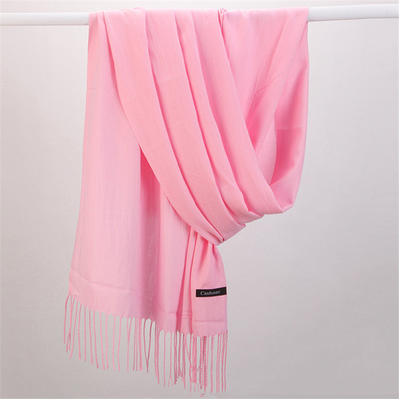 Moda cor sólida 2023 cachecol  - Cashmere Scarf Wrap avaliação e preço