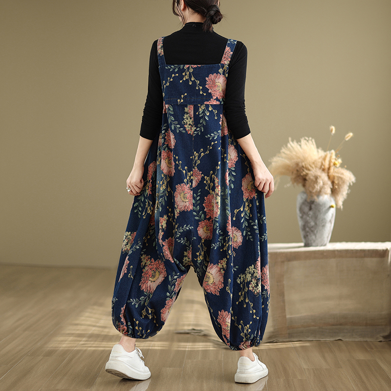 Macacão Jeans Casual Solto par - Winter Clothing For Plus Size Women avaliação e preço