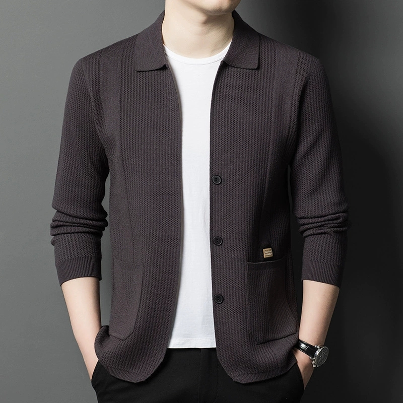 Cardigans Masculinos de Alta Q - Wool Blend Coat avaliação e preço