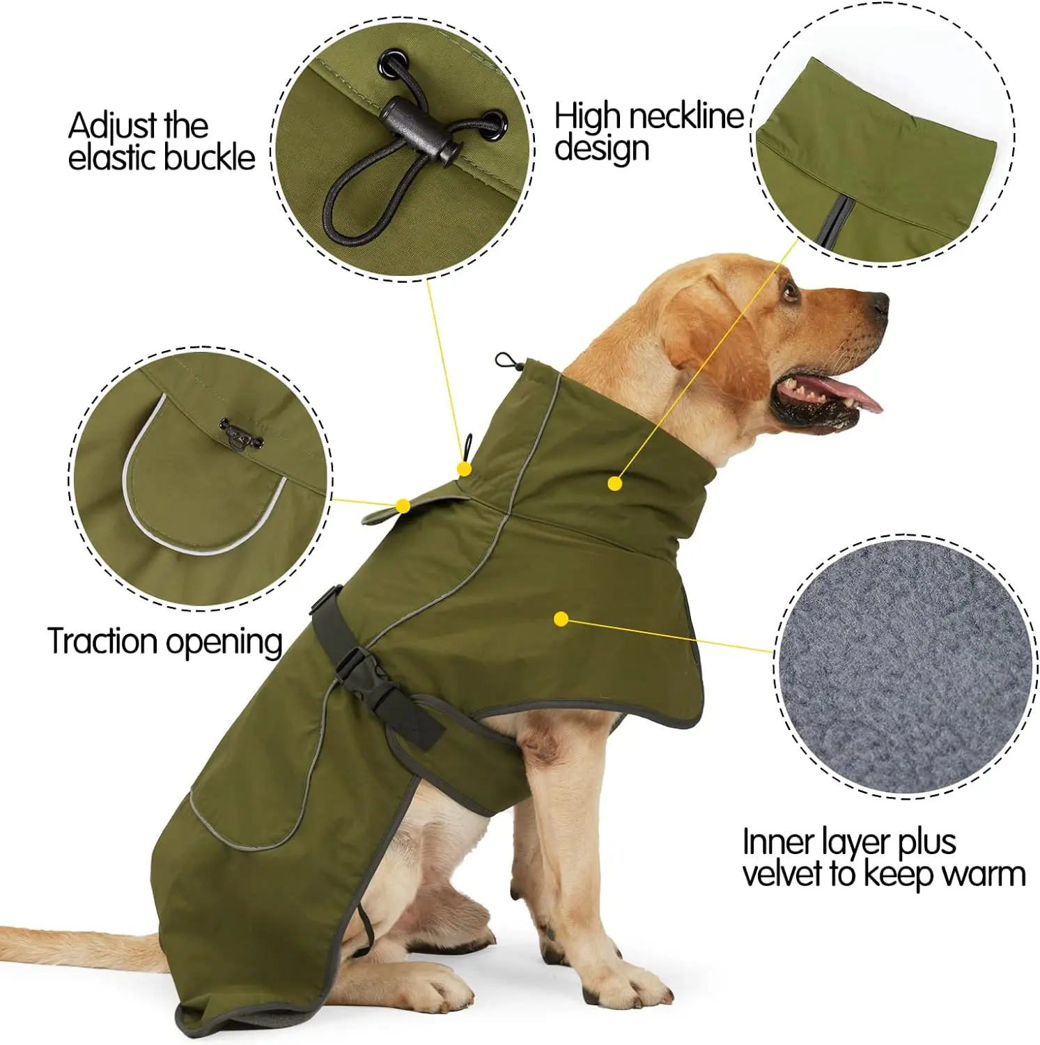 Roupas de inverno ajustáveis à - Winter Clothing For Dogs avaliação e preço