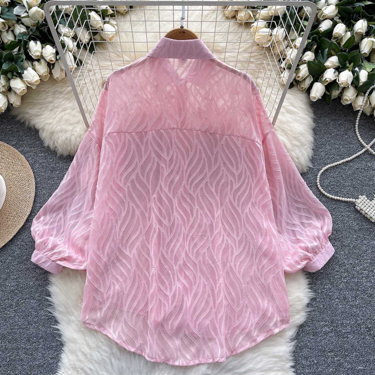 Botão Brilhante Camisa das mul - Quality Winter Clothing avaliação e preço