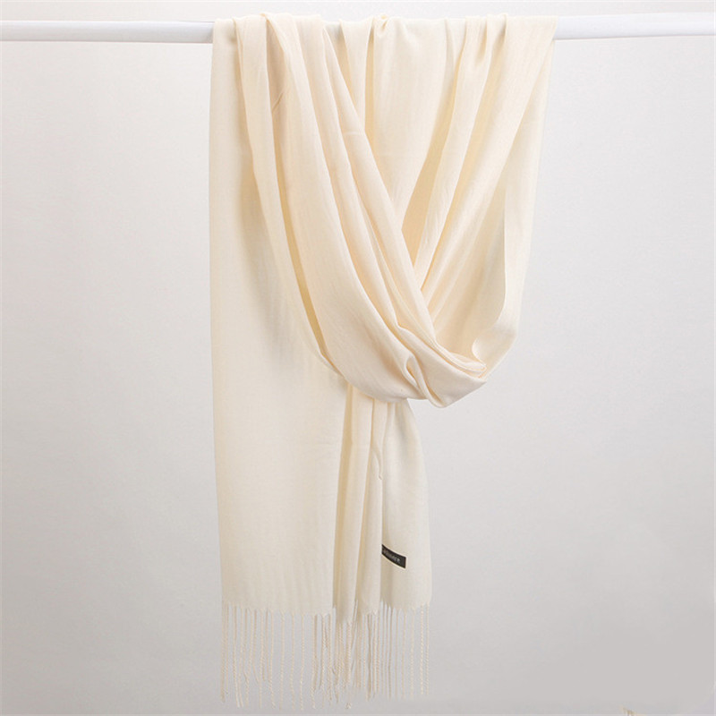 Feminino sólido cachecol cashm - Cashmere Scarf Wrap avaliação e preço