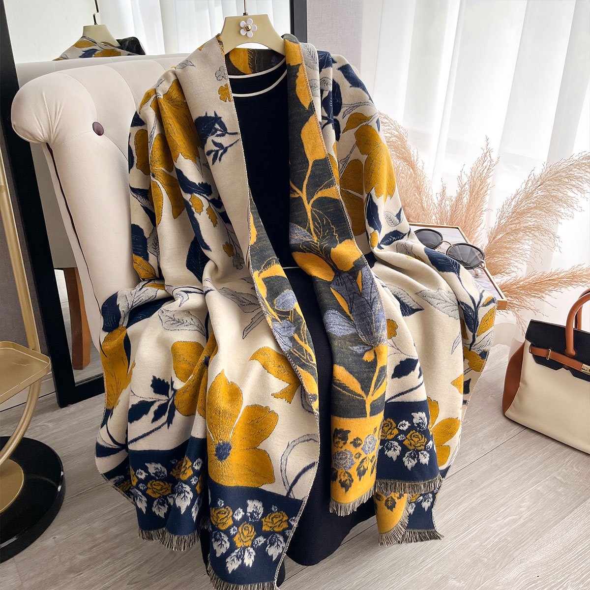Mulheres engrossar luxo invern - Cashmere Scarf Wrap avaliação e preço