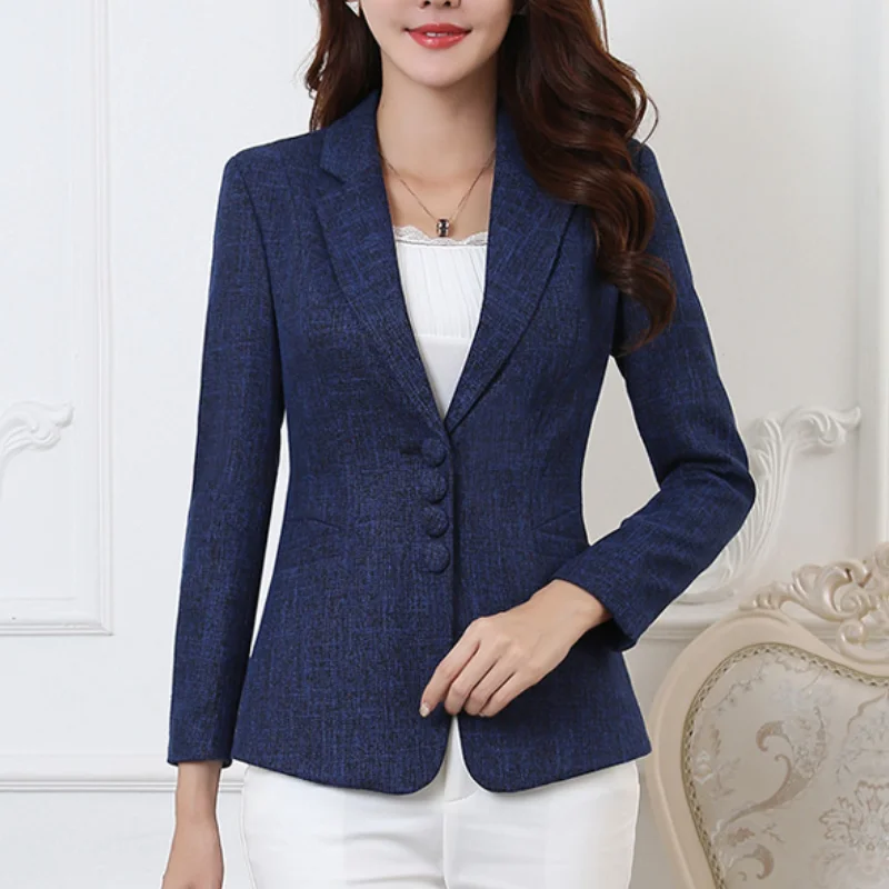 Moda feminina blazers jaquetas - Winter Clothing Work avaliação e preço