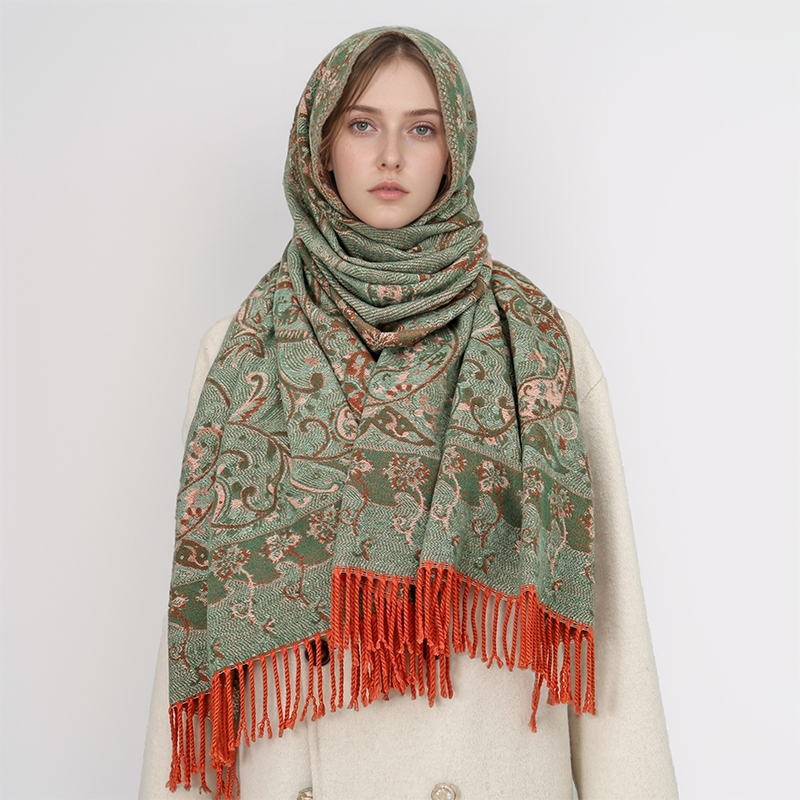 2024 moda estilo étnico femini - Cashmere Scarf Wrap avaliação e preço