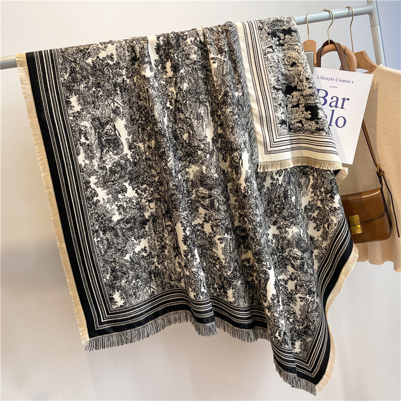 Lenço de luxo feminino mistura - Cashmere Scarf Wrap avaliação e preço