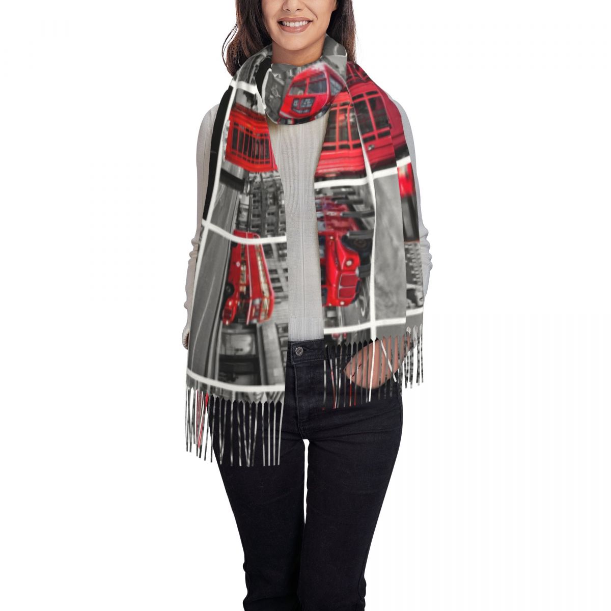 Lenço feminino com borla tão b - Cashmere Scarf Wrap avaliação e preço