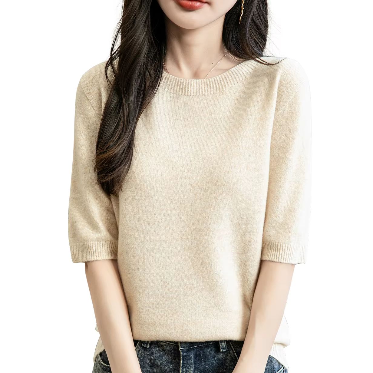 Tops femininos roupas 100% lã  - Winter Clothing Factory Outlet avaliação e preço