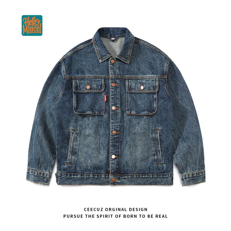 Jaqueta Jeans de Luxo HELLOMAR - Winter Clothing Work avaliação e preço