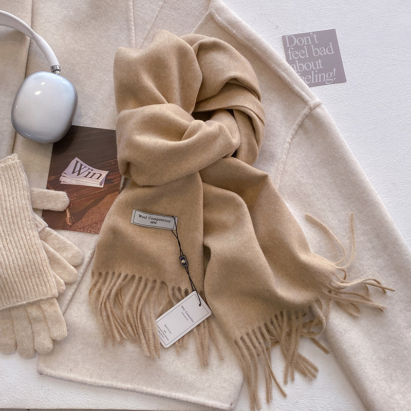 2024 inverno cachecol de lã pa - Cashmere Scarf Wrap avaliação e preço
